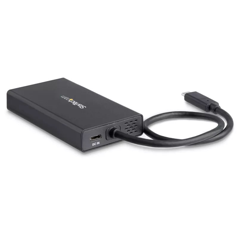 StarTech.com USB-C kelių prievadų adapteris – USB-C kelioninė prijungimo stotelė su 4K HDMI – 60 W maitinimo perdavimas, GbE, 2 prievadų USB-A 3.0 šakotuvas – nešiojama mini USB Type-C dokas nešiojamam kompiuteriui