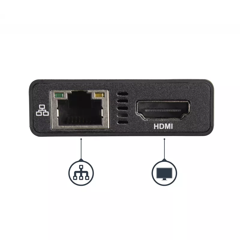 StarTech.com USB-C kelių prievadų adapteris – USB-C kelioninė prijungimo stotelė su 4K HDMI – 60 W maitinimo perdavimas, GbE, 2 prievadų USB-A 3.0 šakotuvas – nešiojama mini USB Type-C dokas nešiojamam kompiuteriui