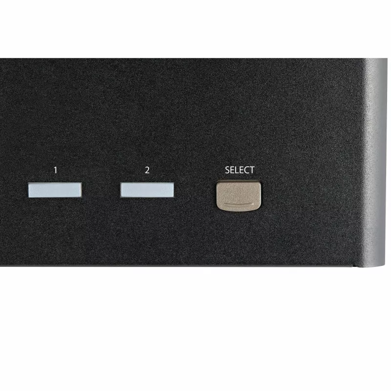 StarTech.com 2 prievadų trigubo monitoriaus DisplayPort KVM jungiklis - 4K 60Hz UHD HDR - Staliniam kompiuteriui skirtas DP 1.2 KVM su 2 prievadų USB 3.0 šakotuvu (5Gbps) ir 4x USB 2.0 HID prievadais, garsas - Karštųjų klavišų perjungimas - TAA