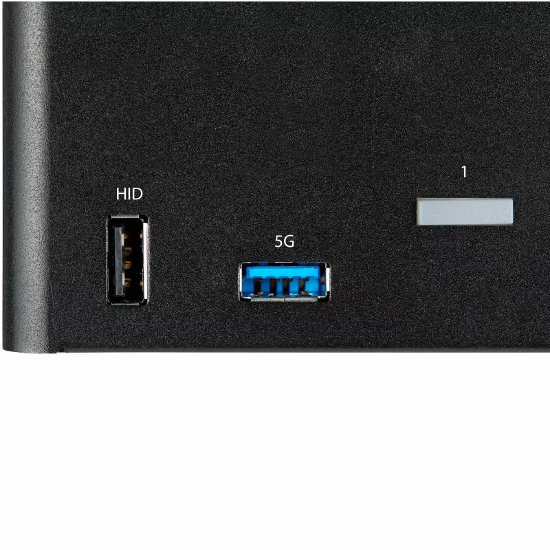 StarTech.com 2 prievadų trigubo monitoriaus DisplayPort KVM jungiklis - 4K 60Hz UHD HDR - Staliniam kompiuteriui skirtas DP 1.2 KVM su 2 prievadų USB 3.0 šakotuvu (5Gbps) ir 4x USB 2.0 HID prievadais, garsas - Karštųjų klavišų perjungimas - TAA