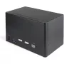 “StarTech.com” 2 prievadų keturių monitorių DisplayPort KVM jungiklis - 4K 60Hz UHD HDR - Stalinis 4K DP 1.2 KVM su 2 prievadų USB 3.0 šakotuvu (5Gbps) ir 4x USB 2.0 HID prievadais, garsas - Spartieji klavišai - TAA