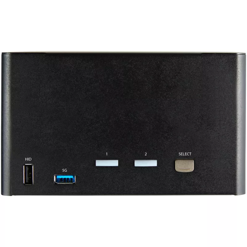 “StarTech.com” 2 prievadų keturių monitorių DisplayPort KVM jungiklis - 4K 60Hz UHD HDR - Stalinis 4K DP 1.2 KVM su 2 prievadų USB 3.0 šakotuvu (5Gbps) ir 4x USB 2.0 HID prievadais, garsas - Spartieji klavišai - TAA