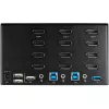 “StarTech.com” 2 prievadų keturių monitorių DisplayPort KVM jungiklis - 4K 60Hz UHD HDR - Stalinis 4K DP 1.2 KVM su 2 prievadų USB 3.0 šakotuvu (5Gbps) ir 4x USB 2.0 HID prievadais, garsas - Spartieji klavišai - TAA
