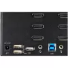 “StarTech.com” 2 prievadų keturių monitorių DisplayPort KVM jungiklis - 4K 60Hz UHD HDR - Stalinis 4K DP 1.2 KVM su 2 prievadų USB 3.0 šakotuvu (5Gbps) ir 4x USB 2.0 HID prievadais, garsas - Spartieji klavišai - TAA