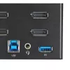 “StarTech.com” 2 prievadų keturių monitorių DisplayPort KVM jungiklis - 4K 60Hz UHD HDR - Stalinis 4K DP 1.2 KVM su 2 prievadų USB 3.0 šakotuvu (5Gbps) ir 4x USB 2.0 HID prievadais, garsas - Spartieji klavišai - TAA