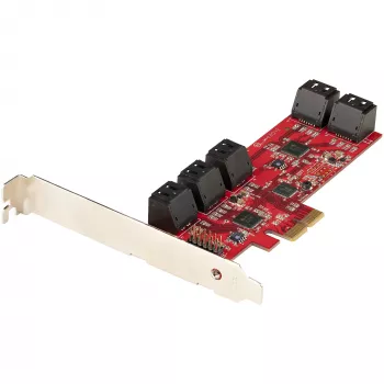StarTech.com SATA PCIe kortelė - 10 prievadų PCIe SATA išplėtimo kortelė - 6 Gbps - žemo / pilno profilio - dėstomieji SATA lizdai - ASM1062 be RAID - PCI Express į SATA keitiklis / adapteris