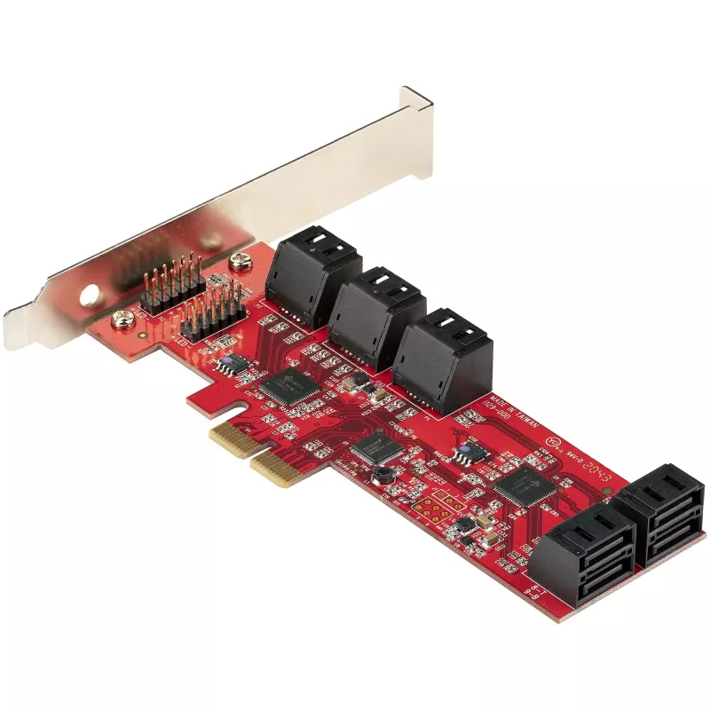 StarTech.com SATA PCIe kortelė - 10 prievadų PCIe SATA išplėtimo kortelė - 6 Gbps - žemo / pilno profilio - dėstomieji SATA lizdai - ASM1062 be RAID - PCI Express į SATA keitiklis / adapteris