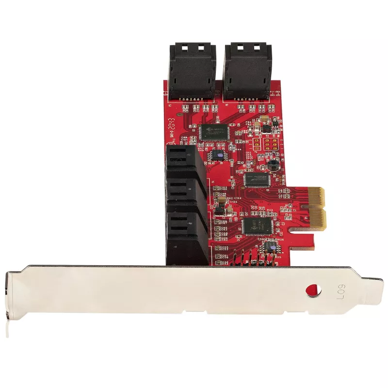 StarTech.com SATA PCIe kortelė - 10 prievadų PCIe SATA išplėtimo kortelė - 6 Gbps - žemo / pilno profilio - dėstomieji SATA lizdai - ASM1062 be RAID - PCI Express į SATA keitiklis / adapteris
