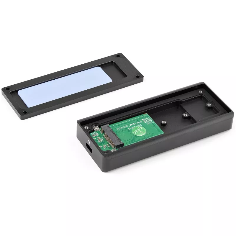 StarTech.com USB-C 10 Gbps M.2 NVMe PCIe SSD korpusas – tvirtas aliuminis išorinis M.2 PCIe M-Key dėklas, IP67 atsparus – 1 GB/s skaitymo/rašymo – palaiko 2230/2242/2260/2280 – suderinamas su TB3 – Mac/PC
