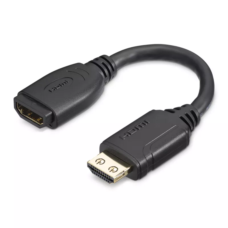 StarTech.com 6 col. (15cm) HDMI prievado apsauginis laidas – 4K 60Hz didelės spartos HDMI 2.0 prailginimo laidas su Ethernet – trumpas HDMI prailginimo laidas – HDMI kištuko į lizdą prailginimo adapterio laidas