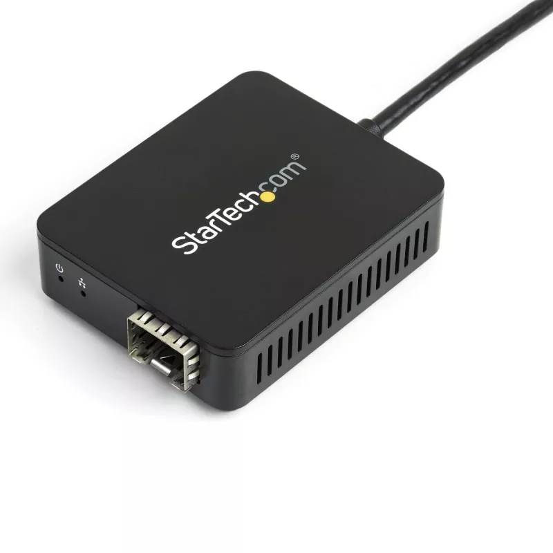 StarTech.com USB 3.0 į šviesolaidinį keitiklį - kompaktiškas USB į atvirą SFP adapterį - USB į gigabitinį tinklo adapterį - USB 3.0 šviesolaidinis adapteris, suderinamas su daugiamode (MMF) / vienamode (SMF) šviesa