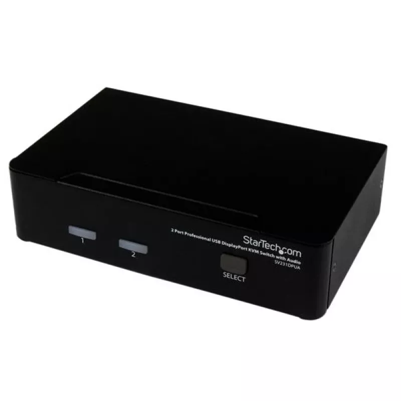 StarTech.com 2 prievadų profesionalus USB DisplayPort KVM keitiklis su garsu