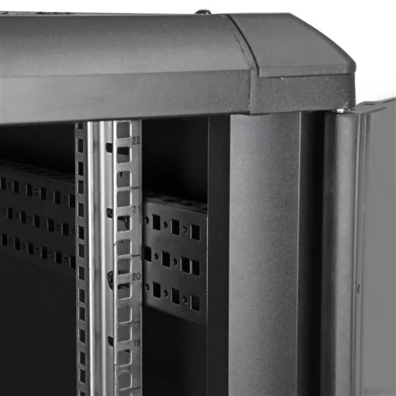 StarTech.com 4-Post 22U Server Rack Cabinet, Lockable 19 inch Data Rack Cabinet for Computer / AV / IT Equipment, Office / Home Network Rack with Casters & Adjustable Mounting Rails
