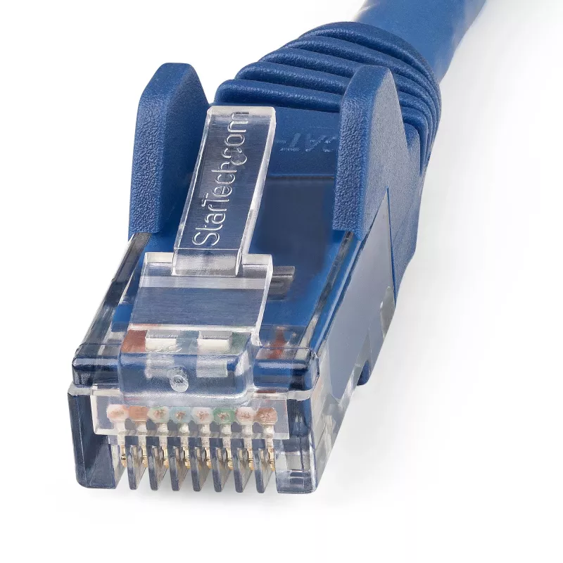 StarTech.com 3 m CAT6 eterneto kabelis – LSZH (Low Smoke Zero Halogen) – 10 Gigabit 250 MHz 100 W PoE RJ45 10GbE UTP tinklo sujungimo laidas nesikabinantis su įtempimo sumažinimu – mėlynas, CAT 6, ETL Verified, 24AWG