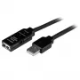 StarTech.com 20 m USB 2.0 aktyvusis ilginamasis kabelis - V/M, 20 m, USB A, USB A, USB 2.0, Kištukas/Lizdas, Juoda