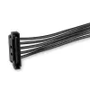 StarTech.com 4x SATA maitinimo skirstytuvas adapterio laidas, SATA 15 kontaktų, 4 x SATA, 0,4 m, kištukas, lizdas, juodas