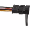 StarTech.com 4x SATA maitinimo skirstytuvas adapterio laidas, SATA 15 kontaktų, 4 x SATA, 0,4 m, kištukas, lizdas, juodas