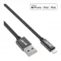 InLine Lightning USB laidas, skirtas iPad, iPhone, iPod, juodas/alu, 1 m MFi sertifikuotas