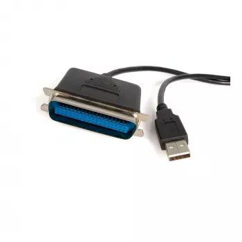 StarTech.com 1,9 m USB į lygiagretųjį prievadą spausdintuvo adapteris – M/M, juodas, Centronics, USB A, 1,9 m, Vyriška/Vyriška, USB A, Centronics 36