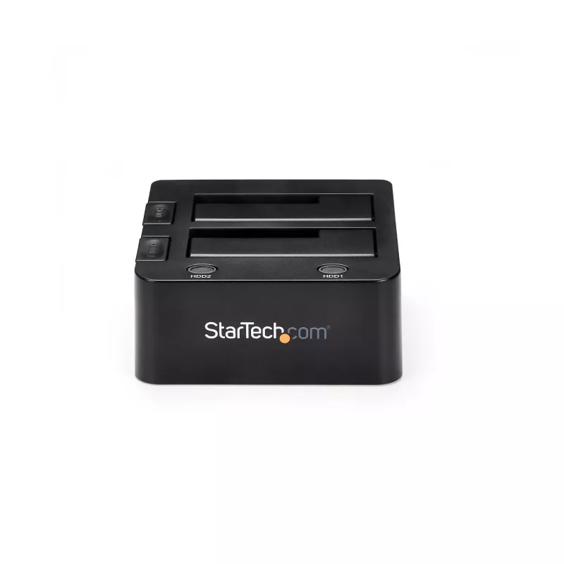 StarTech.com Dviejų lizdų USB 3.0 į SATA kietojo disko prijungimo stotelė, USB kietojo disko dokas, išorinė 2,5/3,5 col. SATA I/II/III SSD/HDD prijungimo stotelė, karšto keitimo kietojo disko lizdas, viršutinio įkrovimo