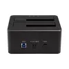 StarTech.com Dviejų lizdų USB 3.0 į SATA kietojo disko prijungimo stotelė, USB kietojo disko dokas, išorinė 2,5/3,5 col. SATA I/II/III SSD/HDD prijungimo stotelė, karšto keitimo kietojo disko lizdas, viršutinio įkrovimo