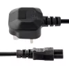 StarTech.com 6 pėdų (2 m) JK nešiojamojo kompiuterio maitinimo laidas, BS 1363 į C5 (dobilėlio), 2,5 A 250 V, 18AWG, JK nešiojamojo kompiuterio atsarginis laidas, spausdintuvo maitinimo laidas, nešiojamojo kompiuterio įkroviklio laidas, nešiojamojo kompiuterio maitinimo bloko laidas