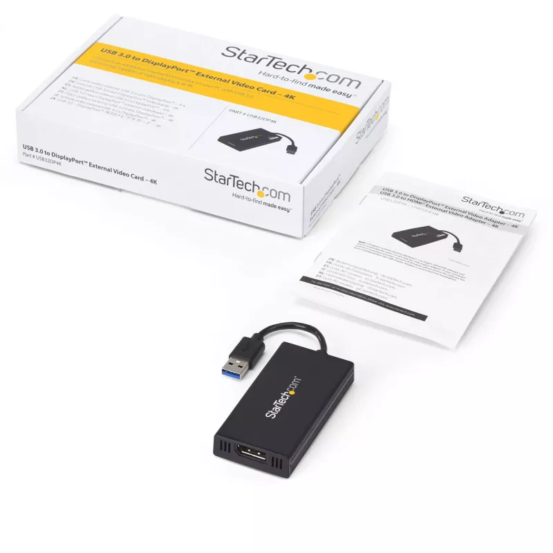 StarTech.com USB 3.0 į DisplayPort adapteris – DisplayLink sertifikuotas – 4K 30Hz