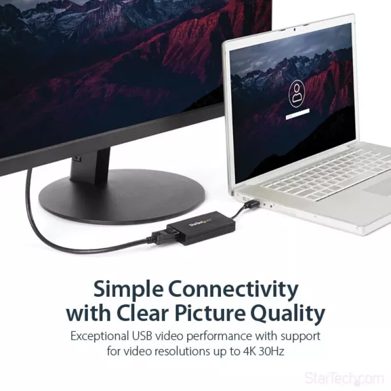 StarTech.com USB 3.0 į DisplayPort adapteris – DisplayLink sertifikuotas – 4K 30Hz