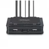 StarTech.com 2 prievadų hibridinis USB-C DisplayPort kabelio KVM jungiklis, 4K 60 Hz, kompaktiškas KVM su integruotais 1,8 m USB-A/DisplayPort/garso ir 1,2 m USB-C prieglobos kabeliais, maitinamas iš magistralės – nuotolinis mygtukas / karštųjų klavišų perjungimas