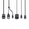 StarTech.com 2 prievadų hibridinis USB-C DisplayPort kabelio KVM jungiklis, 4K 60 Hz, kompaktiškas KVM su integruotais 1,8 m USB-A/DisplayPort/garso ir 1,2 m USB-C prieglobos kabeliais, maitinamas iš magistralės – nuotolinis mygtukas / karštųjų klavišų perjungimas