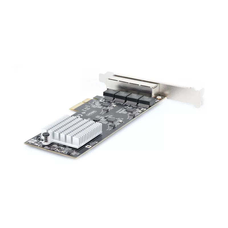 StarTech.com 4 prievadų 2.5Gbps NBASE-T PCIe tinklo plokštė, Intel I225-V, keturių prievadų kompiuterinė tinklo plokštė, kelių gigabitų NIC, PCI Express serverių LAN plokštė, stalinio kompiuterio Ethernet sąsaja