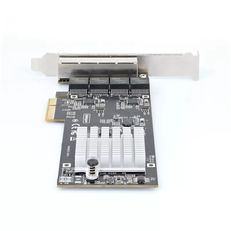 StarTech.com 4 prievadų 2.5Gbps NBASE-T PCIe tinklo plokštė, Intel I225-V, keturių prievadų kompiuterinė tinklo plokštė, kelių gigabitų NIC, PCI Express serverių LAN plokštė, stalinio kompiuterio Ethernet sąsaja