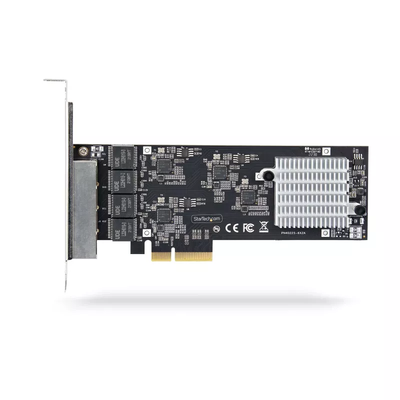 StarTech.com 4 prievadų 2.5Gbps NBASE-T PCIe tinklo plokštė, Intel I225-V, keturių prievadų kompiuterinė tinklo plokštė, kelių gigabitų NIC, PCI Express serverių LAN plokštė, stalinio kompiuterio Ethernet sąsaja
