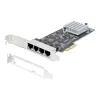 StarTech.com 4 prievadų 2.5Gbps NBASE-T PCIe tinklo plokštė, Intel I225-V, keturių prievadų kompiuterinė tinklo plokštė, kelių gigabitų NIC, PCI Express serverių LAN plokštė, stalinio kompiuterio Ethernet sąsaja