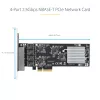 StarTech.com 4 prievadų 2.5Gbps NBASE-T PCIe tinklo plokštė, Intel I225-V, keturių prievadų kompiuterinė tinklo plokštė, kelių gigabitų NIC, PCI Express serverių LAN plokštė, stalinio kompiuterio Ethernet sąsaja