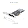 StarTech.com 4 prievadų 2.5Gbps NBASE-T PCIe tinklo plokštė, Intel I225-V, keturių prievadų kompiuterinė tinklo plokštė, kelių gigabitų NIC, PCI Express serverių LAN plokštė, stalinio kompiuterio Ethernet sąsaja