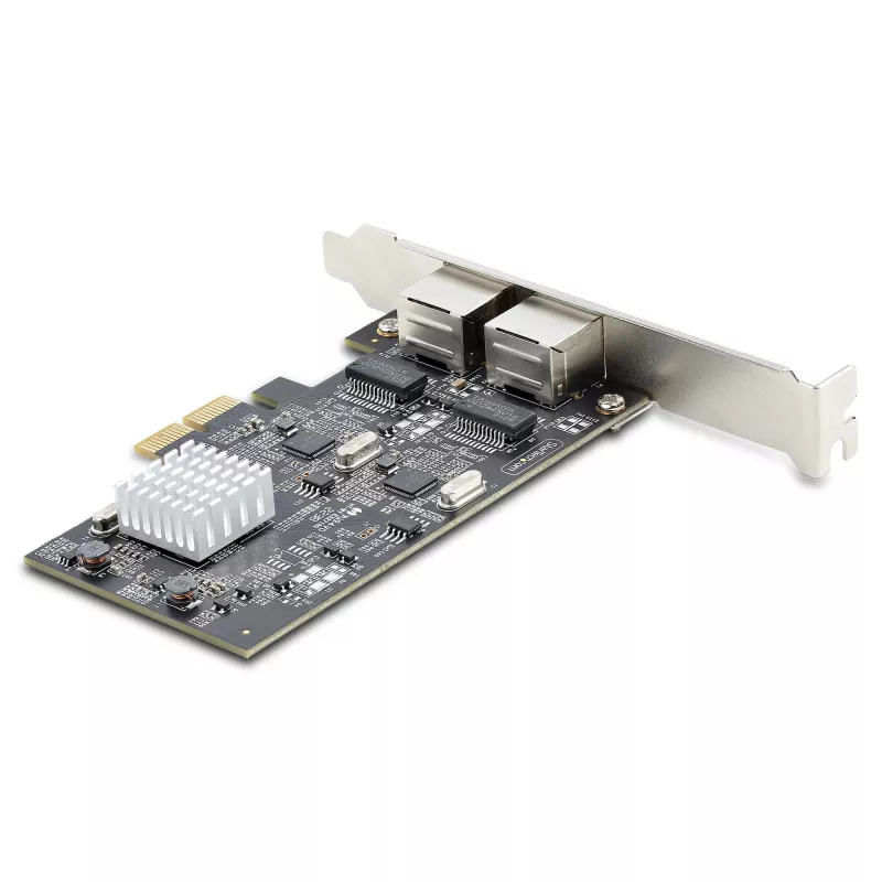StarTech.com 2 prievadų 2,5 Gbps NBASE-T PCIe tinklo kortelė, Intel I225-V, dviejų prievadų kompiuterinė tinklo kortelė, kelių gigabitų NIC, PCI Express serverio LAN kortelė, staliniam kompiuteriui skirta eterneto sąsaja