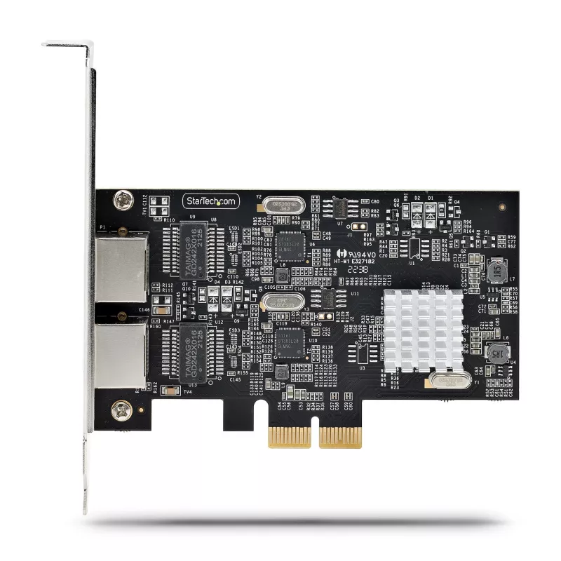 StarTech.com 2 prievadų 2,5 Gbps NBASE-T PCIe tinklo kortelė, Intel I225-V, dviejų prievadų kompiuterinė tinklo kortelė, kelių gigabitų NIC, PCI Express serverio LAN kortelė, staliniam kompiuteriui skirta eterneto sąsaja
