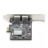 StarTech.com 2 prievadų 2,5 Gbps NBASE-T PCIe tinklo kortelė, Intel I225-V, dviejų prievadų kompiuterinė tinklo kortelė, kelių gigabitų NIC, PCI Express serverio LAN kortelė, staliniam kompiuteriui skirta eterneto sąsaja