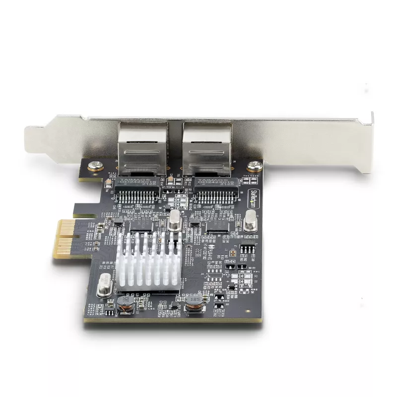 StarTech.com 2 prievadų 2,5 Gbps NBASE-T PCIe tinklo kortelė, Intel I225-V, dviejų prievadų kompiuterinė tinklo kortelė, kelių gigabitų NIC, PCI Express serverio LAN kortelė, staliniam kompiuteriui skirta eterneto sąsaja