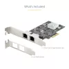 StarTech.com 2 prievadų 2,5 Gbps NBASE-T PCIe tinklo kortelė, Intel I225-V, dviejų prievadų kompiuterinė tinklo kortelė, kelių gigabitų NIC, PCI Express serverio LAN kortelė, staliniam kompiuteriui skirta eterneto sąsaja