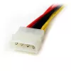 StarTech.com 12 colių LP4 į 2x SATA maitinimo Y kabelio adapteris, Molex (4 kontaktų), 2 x SATA 15 kontaktų, 0,304 m, Kištukas, Tiesus, Tiesus
