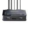StarTech.com 2 prievadų hibridinis USB-C HDMI kabelių KVM jungiklis, 4K 60Hz, kompaktiškas KVM su 1,8 m USB-A/HDMI/garso ir 1,2 m USB-C integruotais kompiuterių kabeliais, maitinamas per USB - nuotolinis mygtukas / sparčiųjų klavišų perjungimas