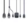 StarTech.com 2 prievadų hibridinis USB-C HDMI kabelių KVM jungiklis, 4K 60Hz, kompaktiškas KVM su 1,8 m USB-A/HDMI/garso ir 1,2 m USB-C integruotais kompiuterių kabeliais, maitinamas per USB - nuotolinis mygtukas / sparčiųjų klavišų perjungimas