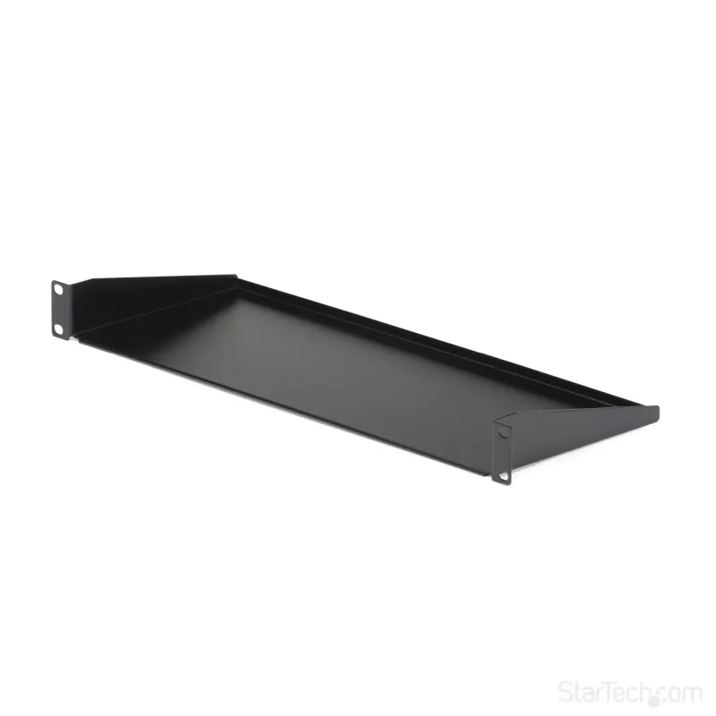 StarTech.com 1U serverio stelažo lentyna, universalus stelažo tvirtinimo konsolinis dėklas 19 colių tinklo įrangos stelažui / spintai, patikimas plienas, svorio talpa 33 lb / 15 kg, 7 col. (18 cm) gylio