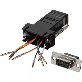 StarTech.com DB9 į RJ45 modulinis adapteris - M/M, DB-9, RJ-45, juoda