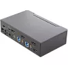 StarTech.com 2 prievadų HDMI KVM jungiklis – vienam monitoriui 4K 60Hz Ultra HD HDR – Staliniam kompiuteriui skirtas HDMI 2.0 KVM jungiklis su 2 prievadų USB 3.0 šakotuvu (5 Gbit/s) ir 4x USB 2.0 HID, garsu – perjungimas sparčiaisiais klavišais – TAA