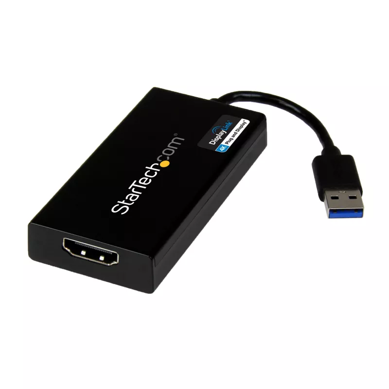 StarTech.com USB 3.0 į HDMI adapteris - 4K 30Hz Ultra HD - DisplayLink sertifikuotas - USB Type-A į HDMI ekrano adapteris keitiklis monitoriui - išorinė vaizdo ir grafikos plokštė - Mac ir Windows
