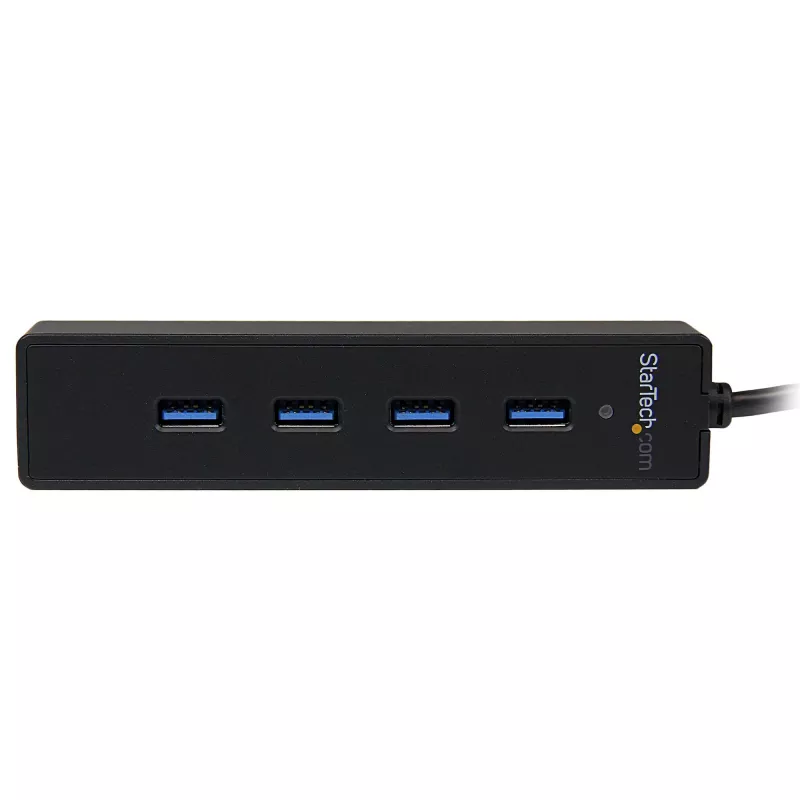 StarTech.com 4 prievadų nešiojamas SuperSpeed USB 3.0 šakotuvas su integruotu kabeliu