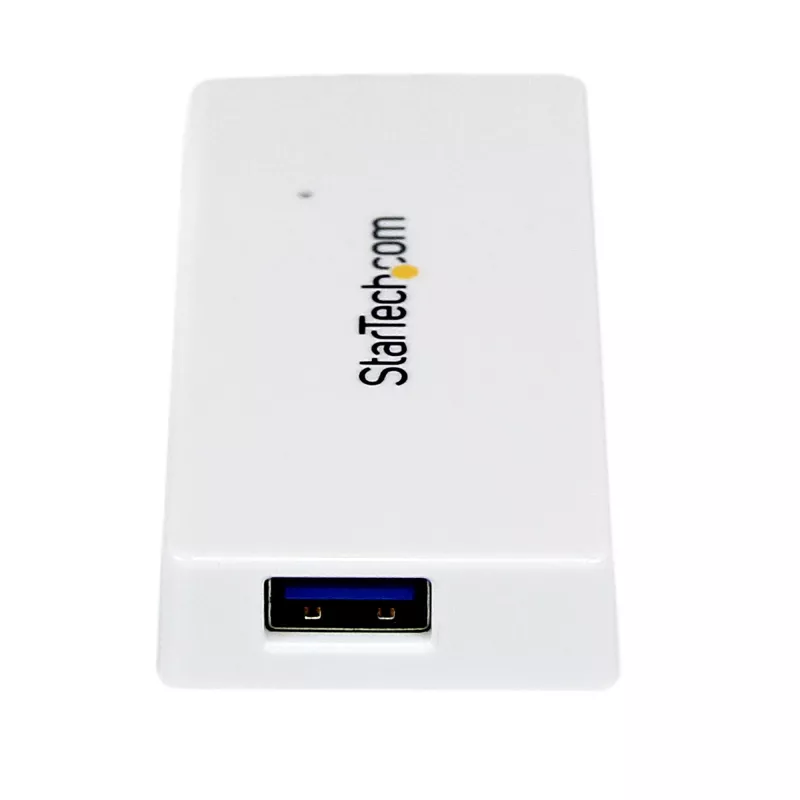 StarTech.com Nešiojamasis 4 prievadų SuperSpeed Mini USB 3.0 šakotuvas – baltas